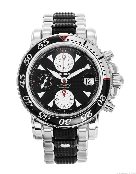 Sport Chronograph Automatic Stainless Steel and Black Rubber