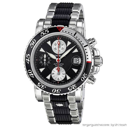 Sport Chronograph Automatic Stainless Steel and Black Rubber